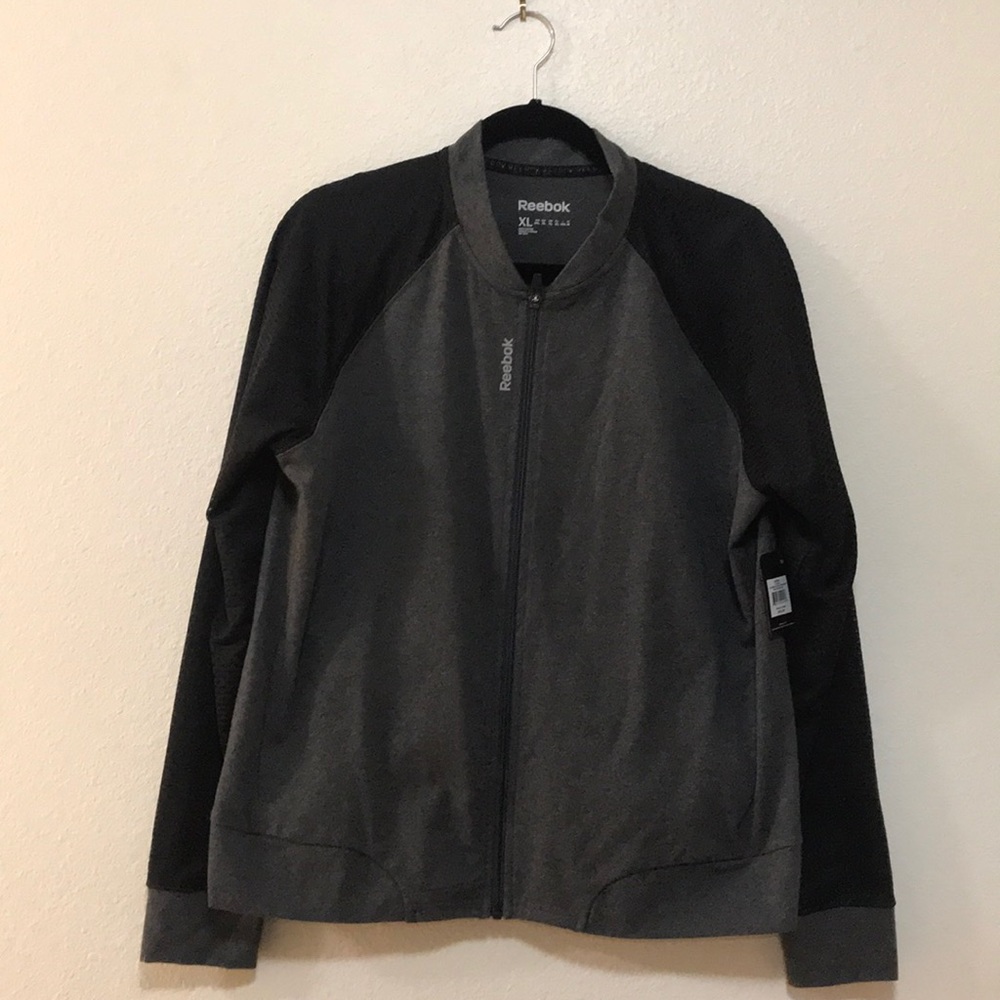 Reebok Black and Gray Track Jacket